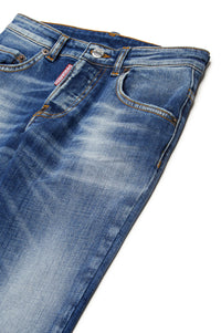 Pantalon délavé en denim - Blue Denim