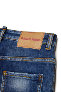 Pantalon délavé en denim - Blue Denim