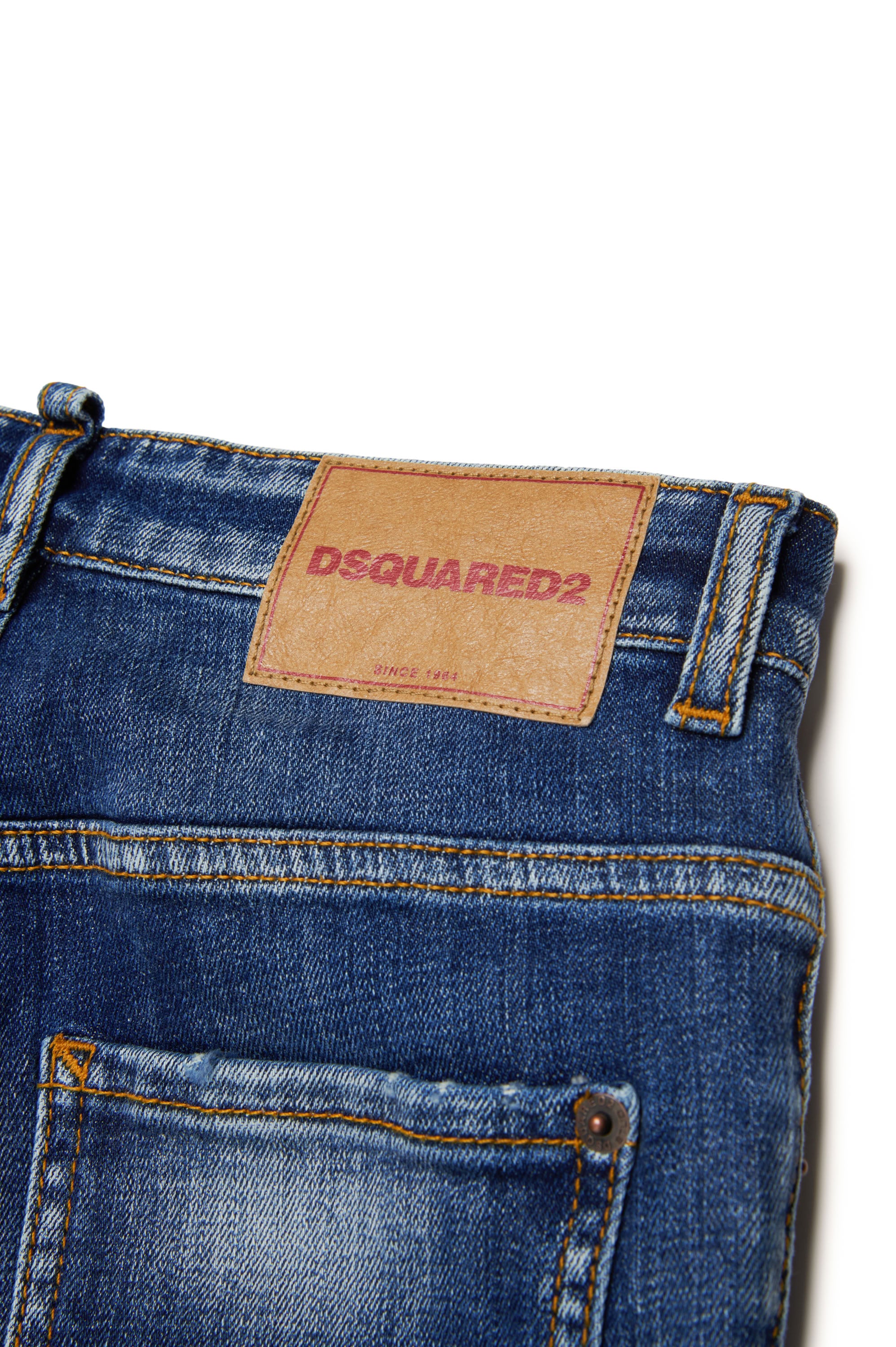 Pantalon délavé en denim - Blue Denim