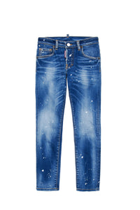 Pantalon délavé en denim - Blue Denim