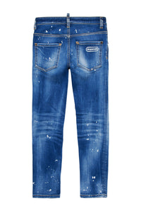 Pantalon délavé en denim - Blue Denim