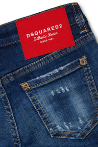 Washed denim trousers - Blue Denim