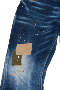 Pantalon délavé en denim - Blue Denim