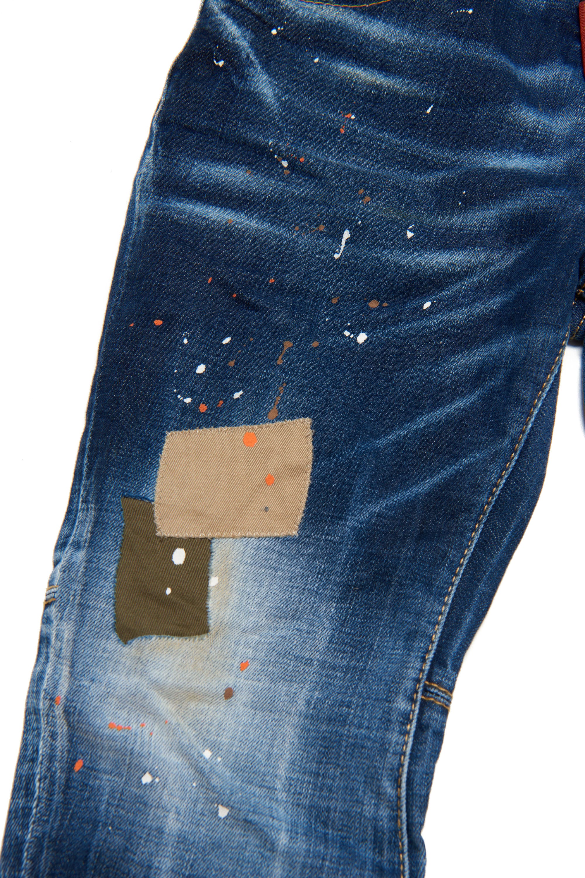 Pantalon délavé en denim - Blue Denim