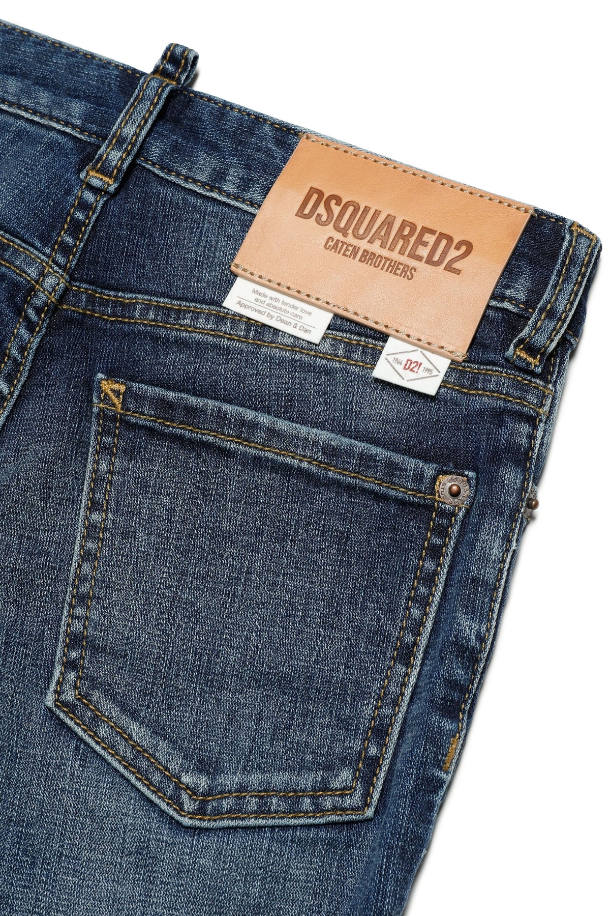 Pantalon délavé en denim - Blue Denim