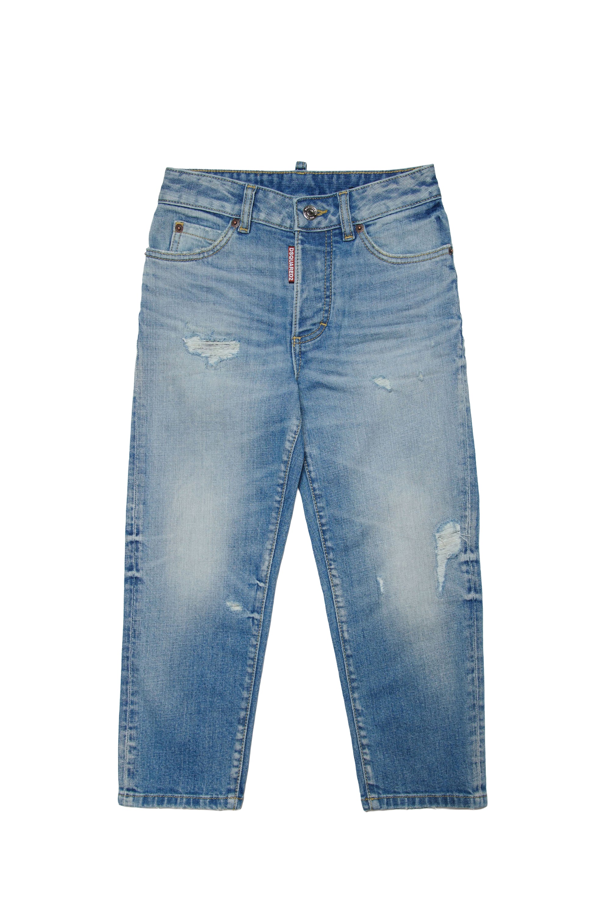 Washed denim trousers - Blue Denim