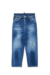 Washed denim trousers - Blue Denim