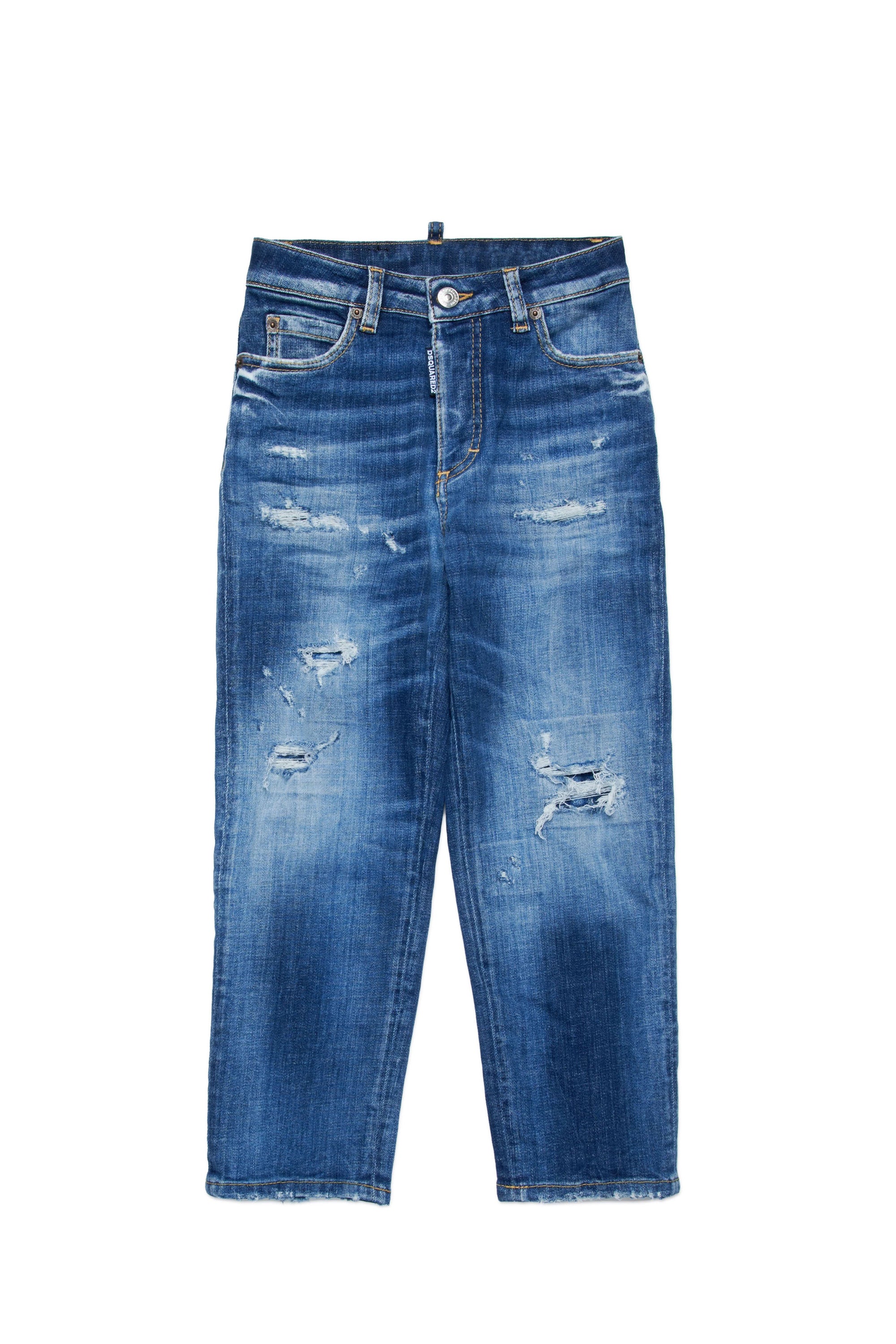 Washed denim trousers - Blue Denim