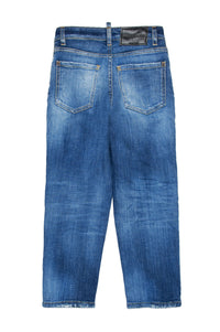 Washed denim trousers - Blue Denim