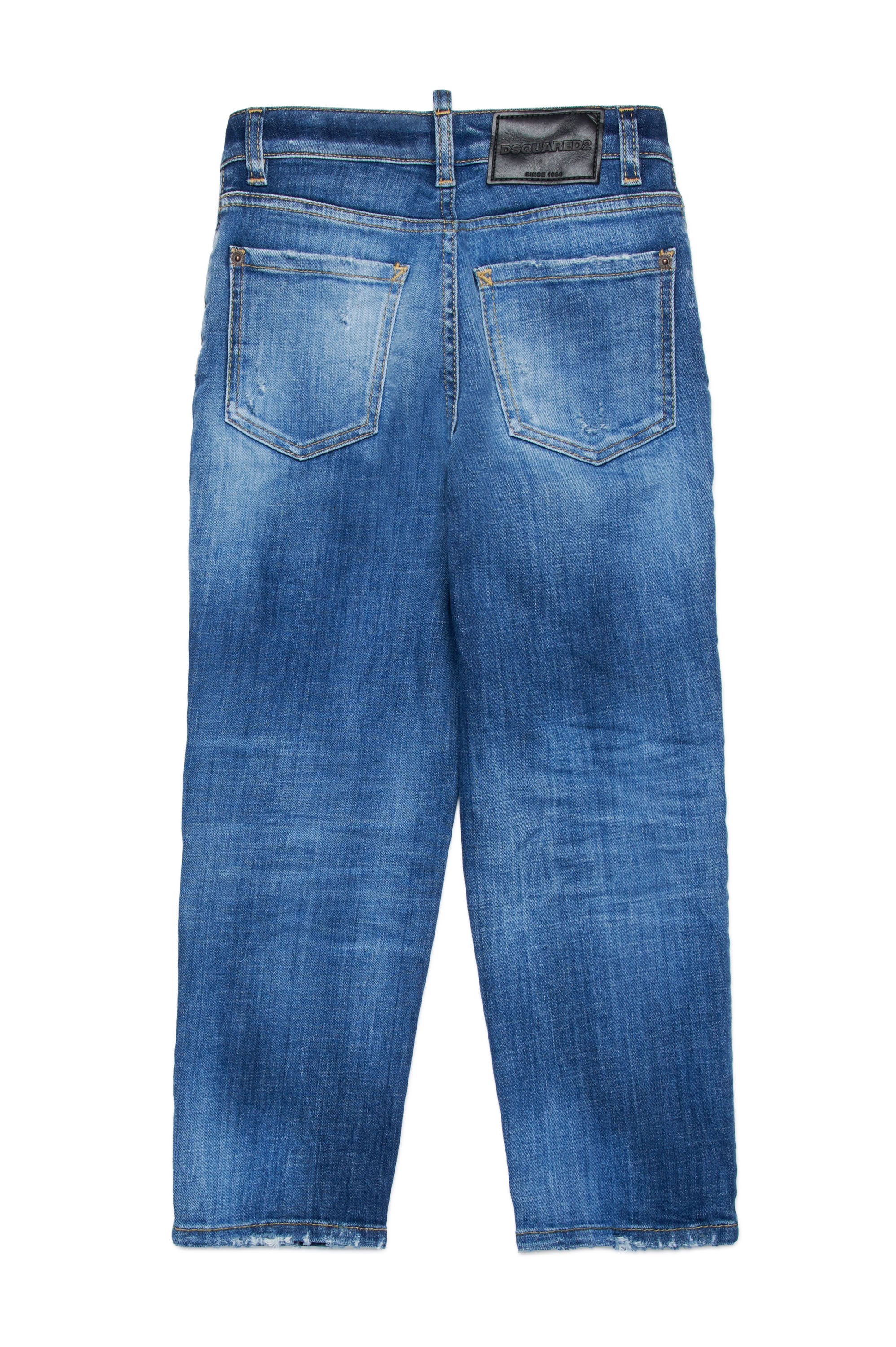 Washed denim trousers - Blue Denim