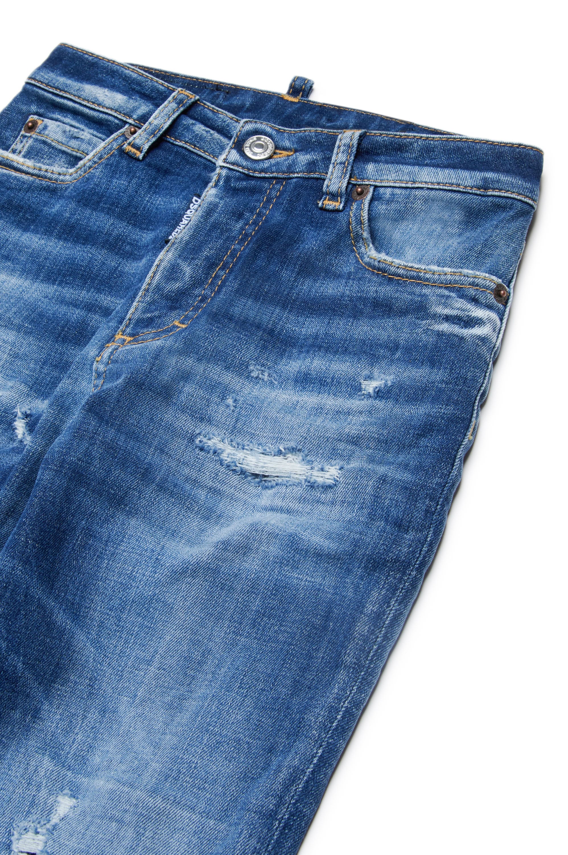 Washed denim trousers - Blue Denim