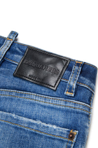 Washed denim trousers - Blue Denim
