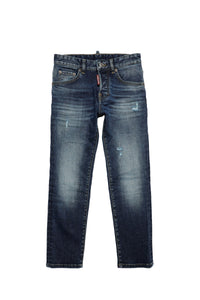 Pantalon délavé en denim - Blue Denim