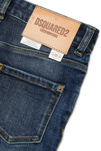 Pantalon délavé en denim - Blue Denim