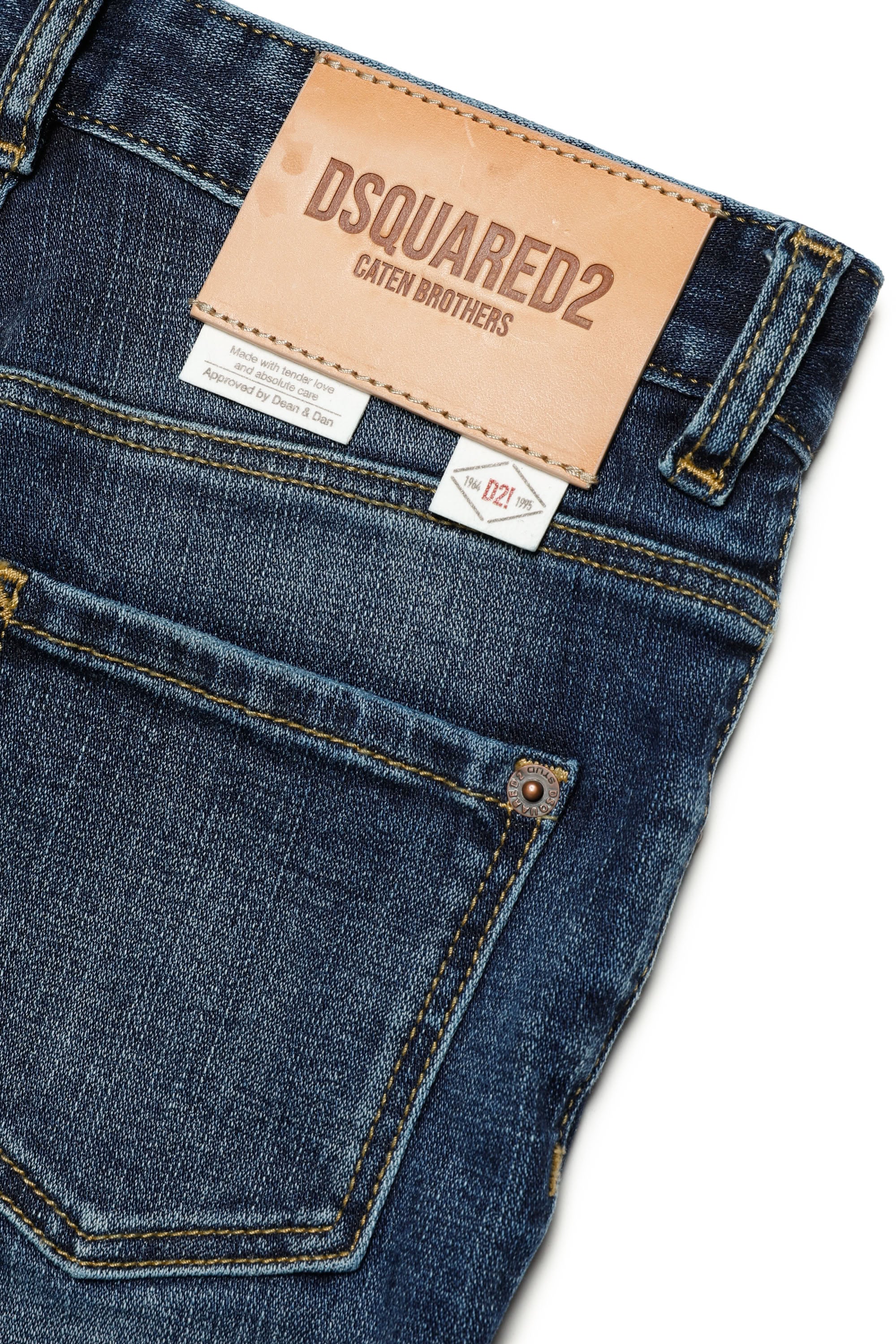 Pantalon délavé en denim - Blue Denim