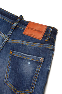 Pantalon délavé en denim - Blue Denim