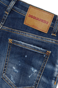 Short délavé en denim - Blue Denim