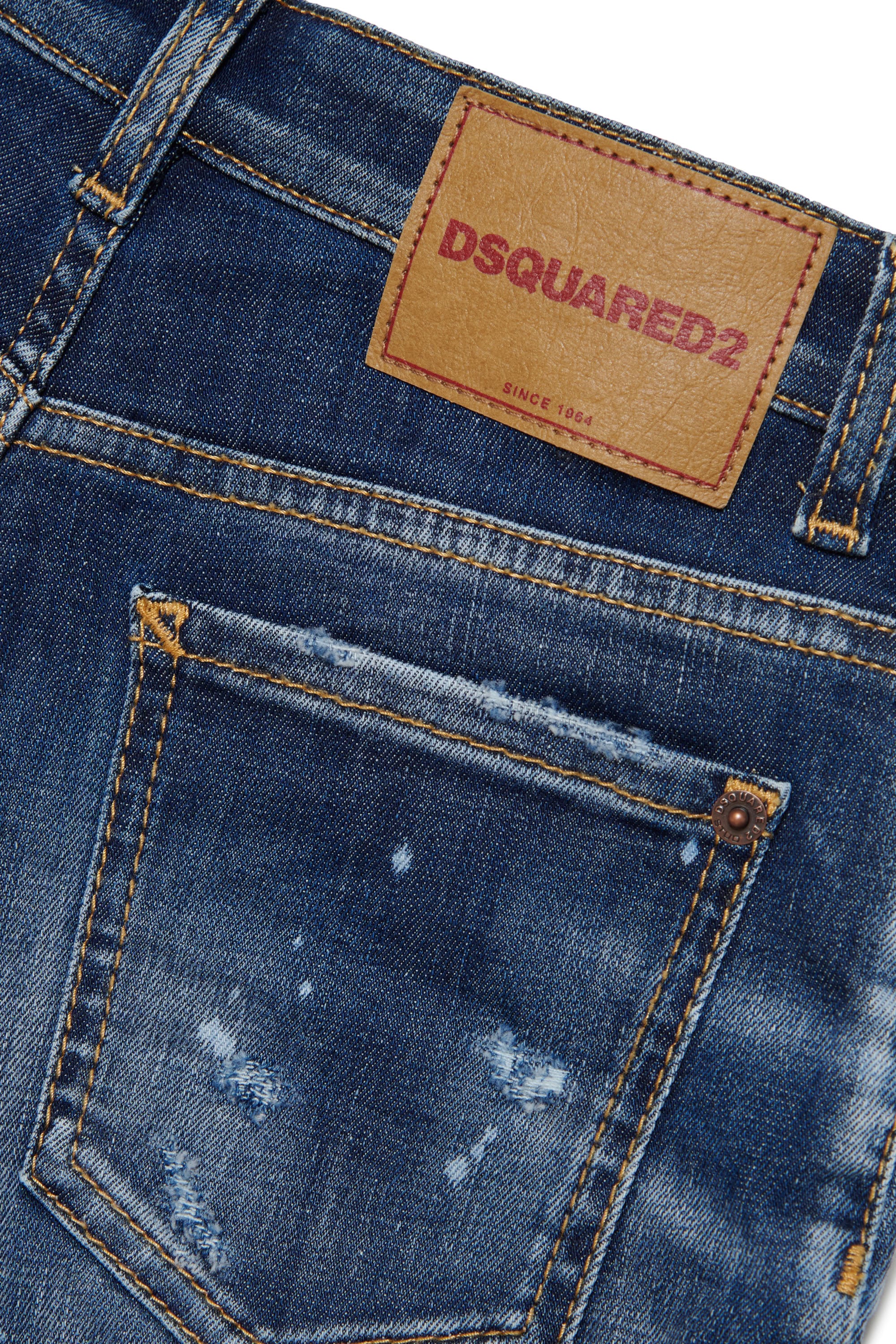 Short délavé en denim - Blue Denim