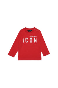 T-shirt à manches longues avec logo - Lipstick Red