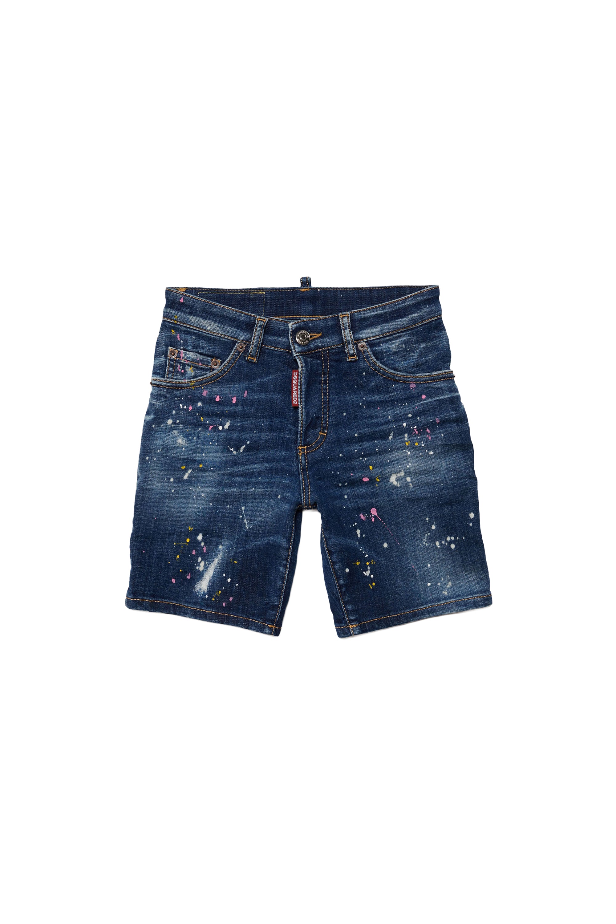 Short délavé en denim - Blue Denim
