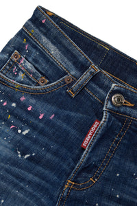 Short délavé en denim - Blue Denim