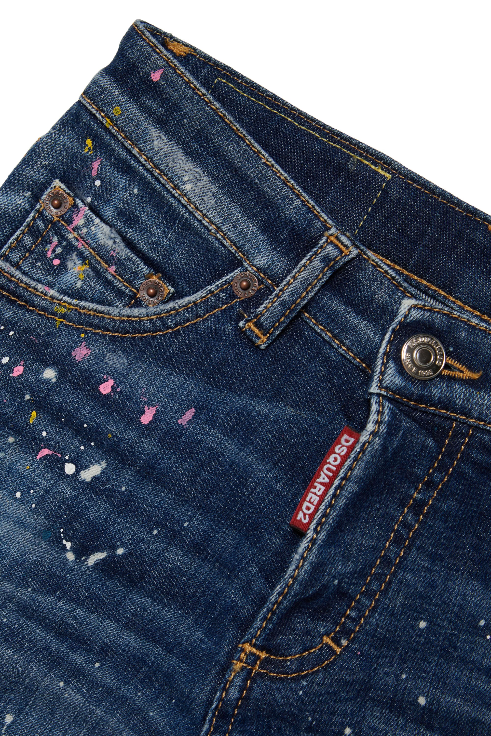 Short délavé en denim - Blue Denim