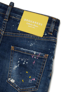 Short délavé en denim - Blue Denim