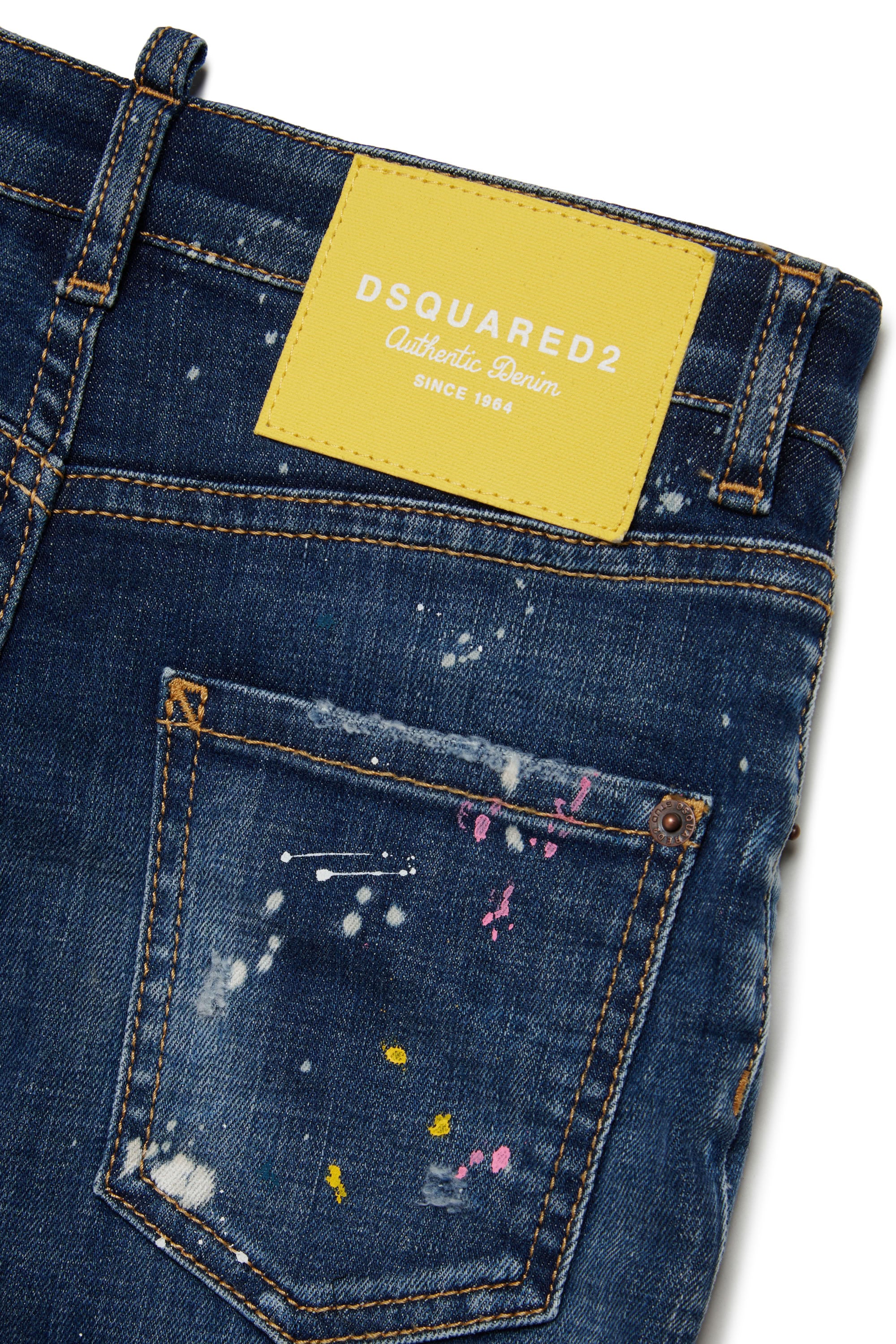 Short délavé en denim - Blue Denim
