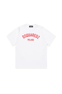 Base Dq White & Red Print T-shirts - Base Dq White & Red Print
