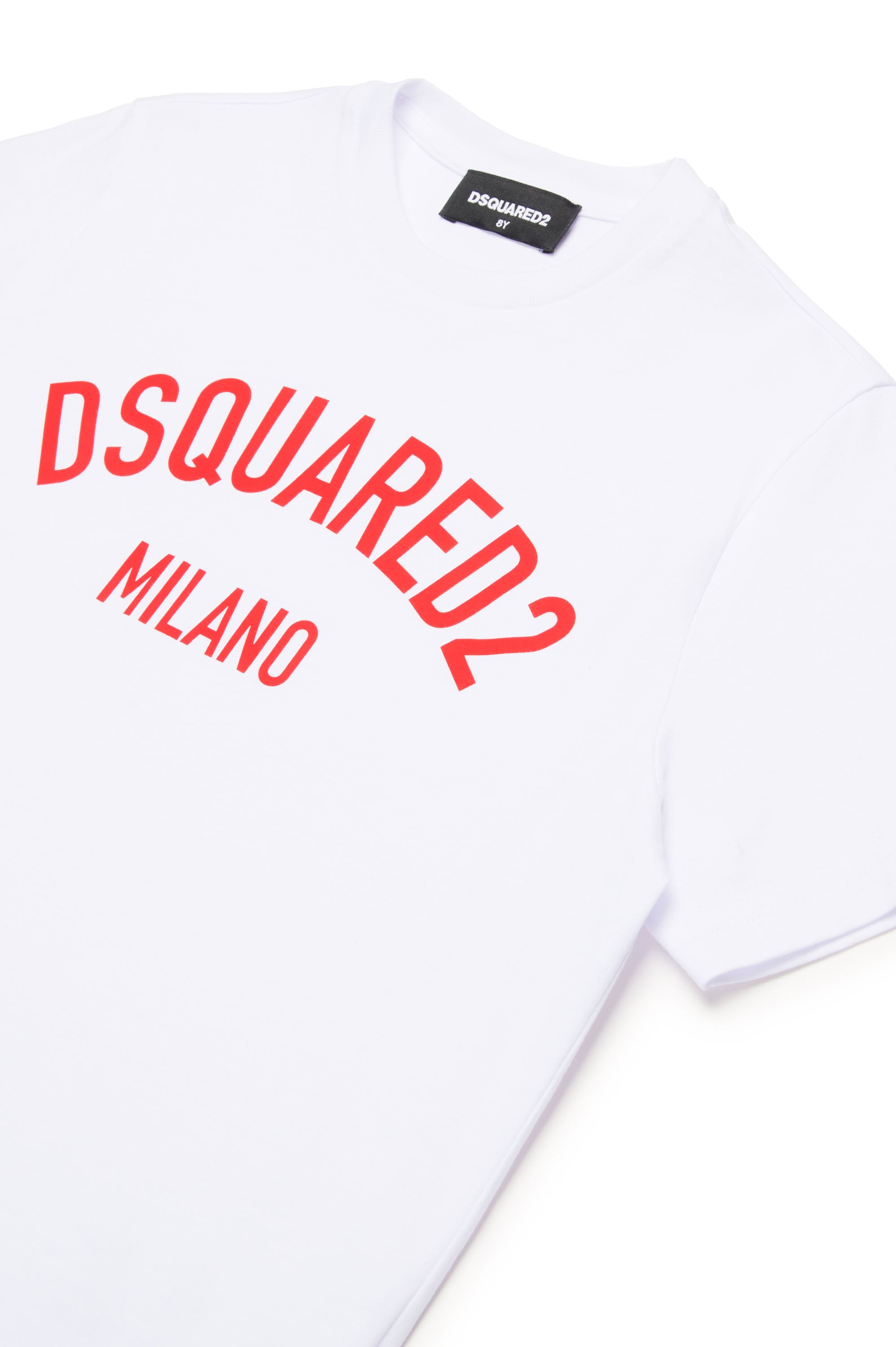 Base Dq White & Red Print T-shirts - Base Dq White & Red Print