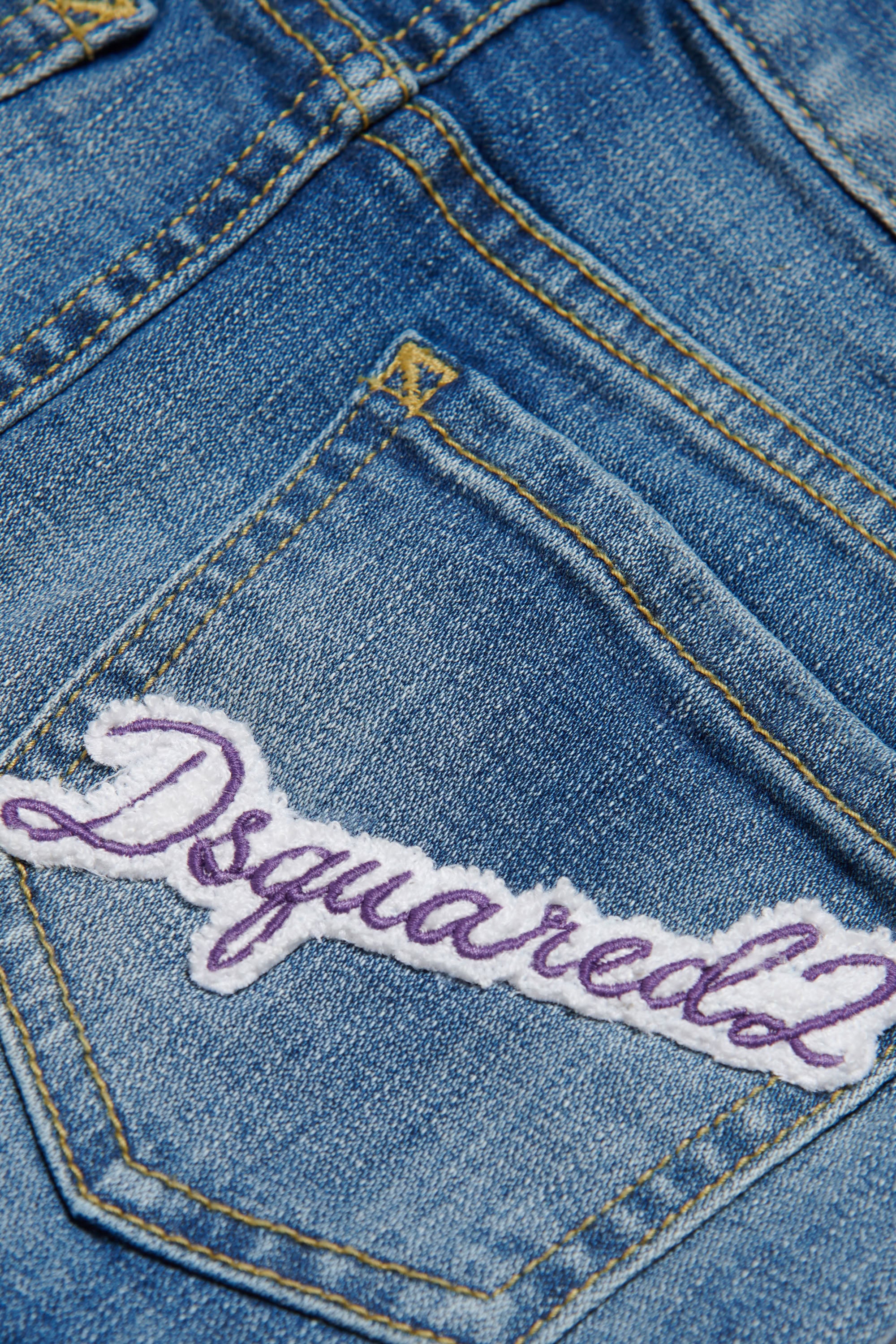 Washed denim skirt - Blue Denim