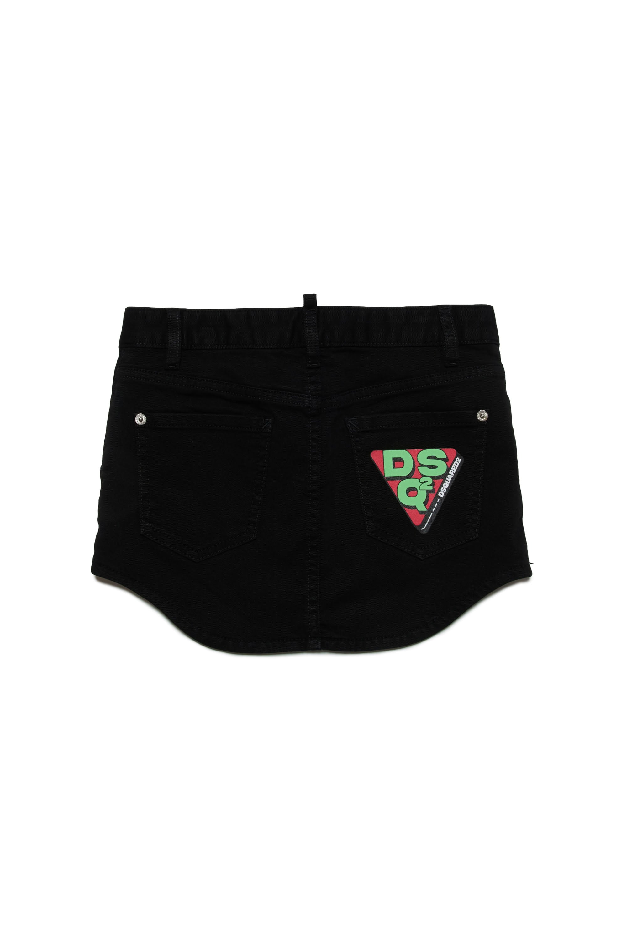 Pocket denim skirt - Black