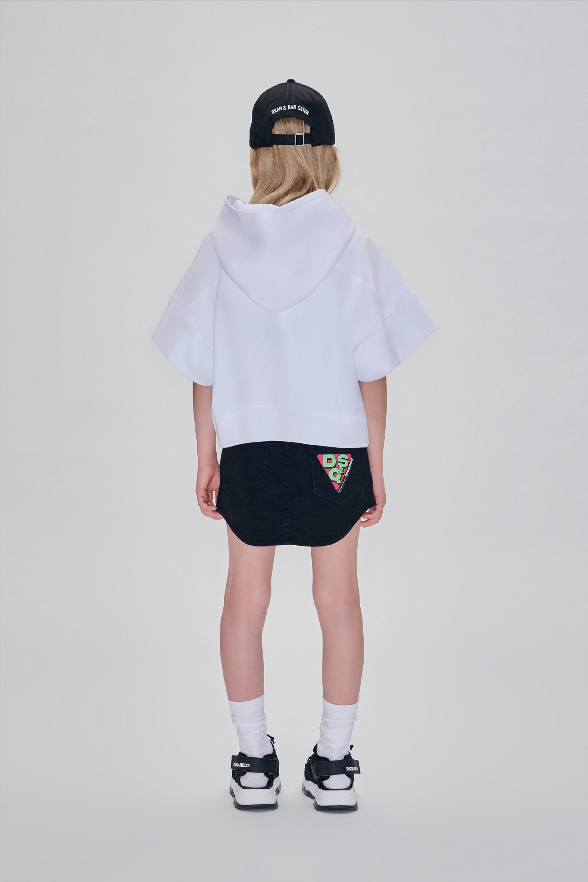 Pocket denim skirt - Black