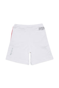 Short à taille élastiquée - White