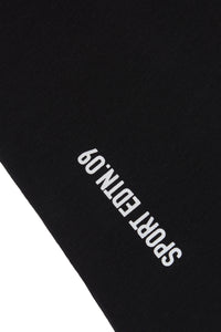 Two-tone flared trousers - Black