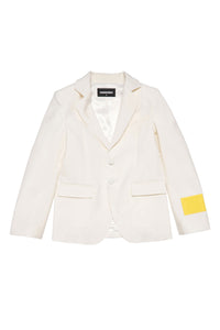 Jacket with wool pockets - White