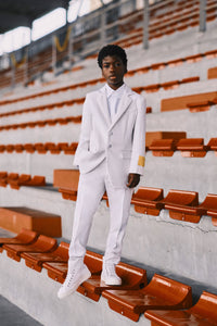 Veste avec poches en laine - White