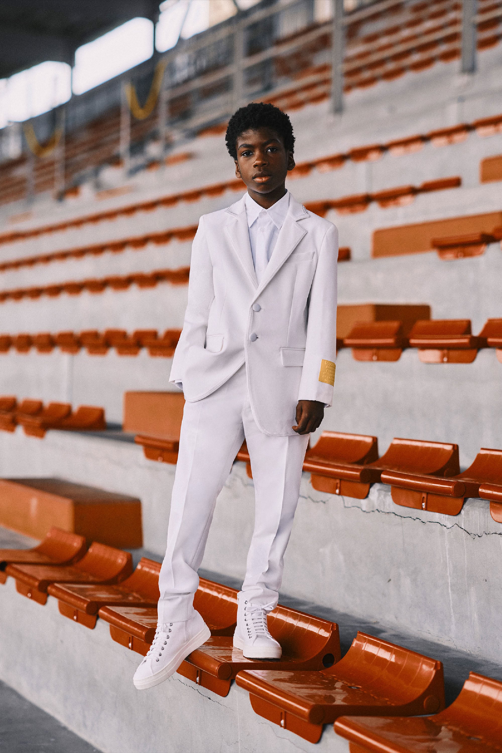 Veste avec poches en laine - White