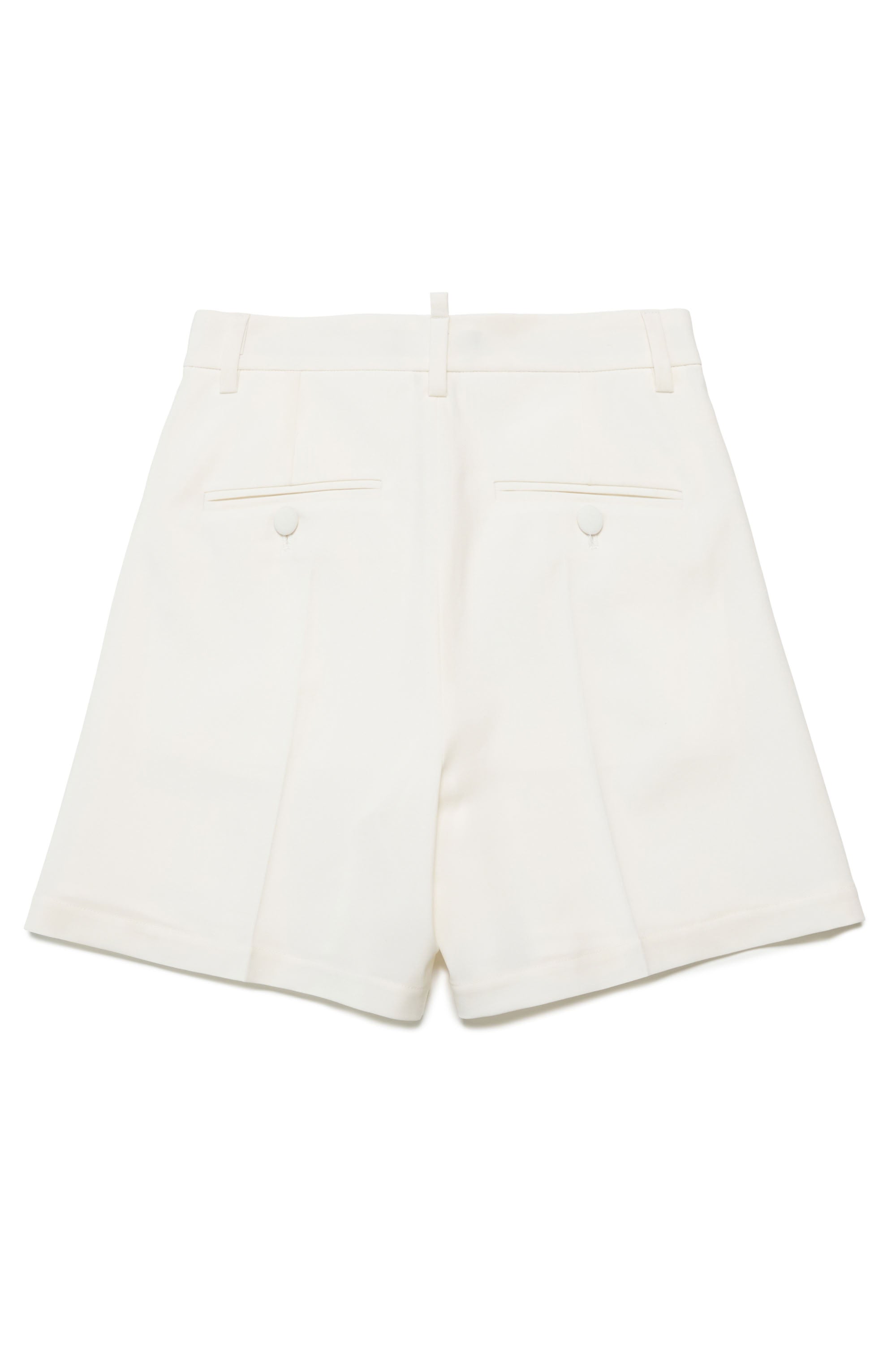Short avec logo en laine - White