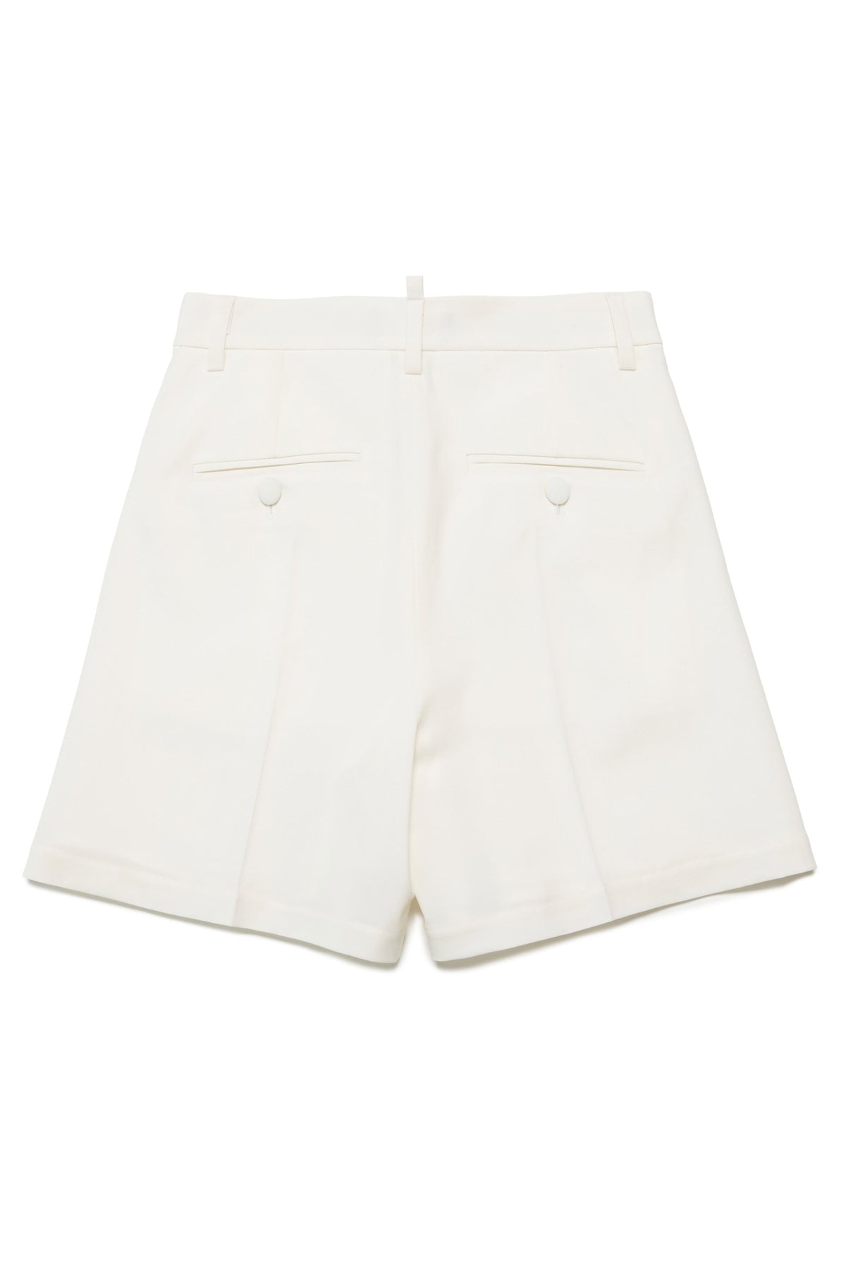 Short avec logo en laine - White