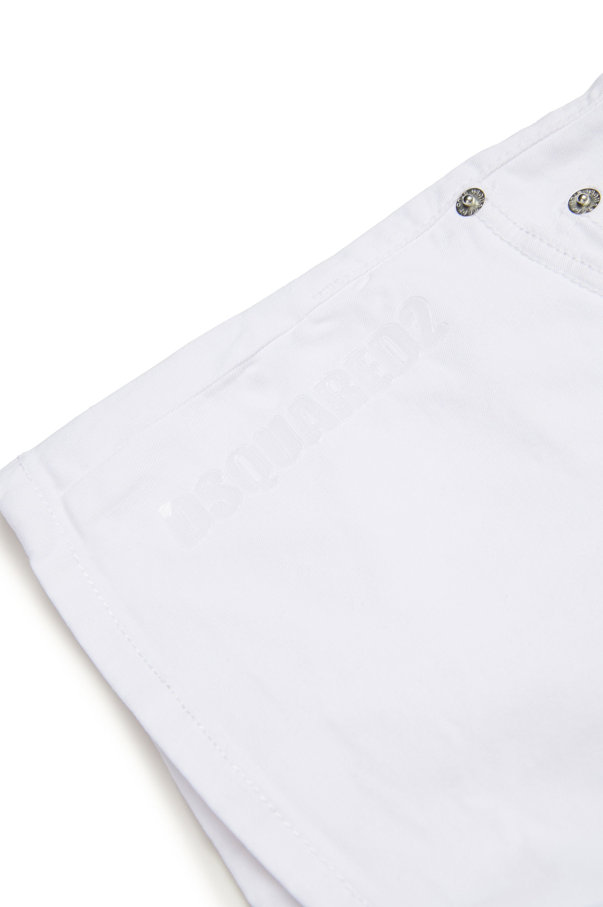 Short avec logo en denim - White