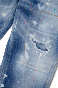 Washed denim trousers - Blue Denim