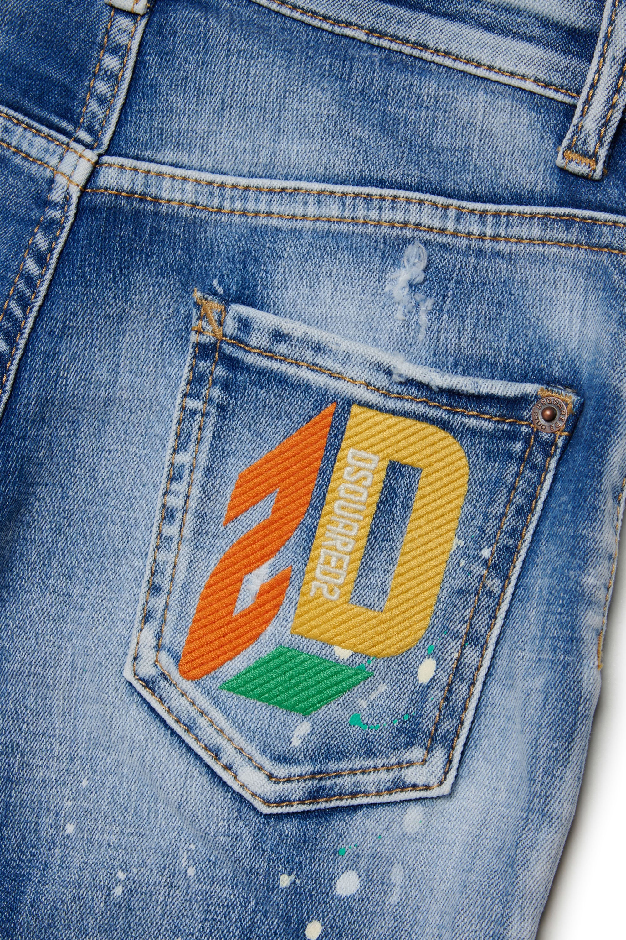 Washed denim trousers - Blue Denim