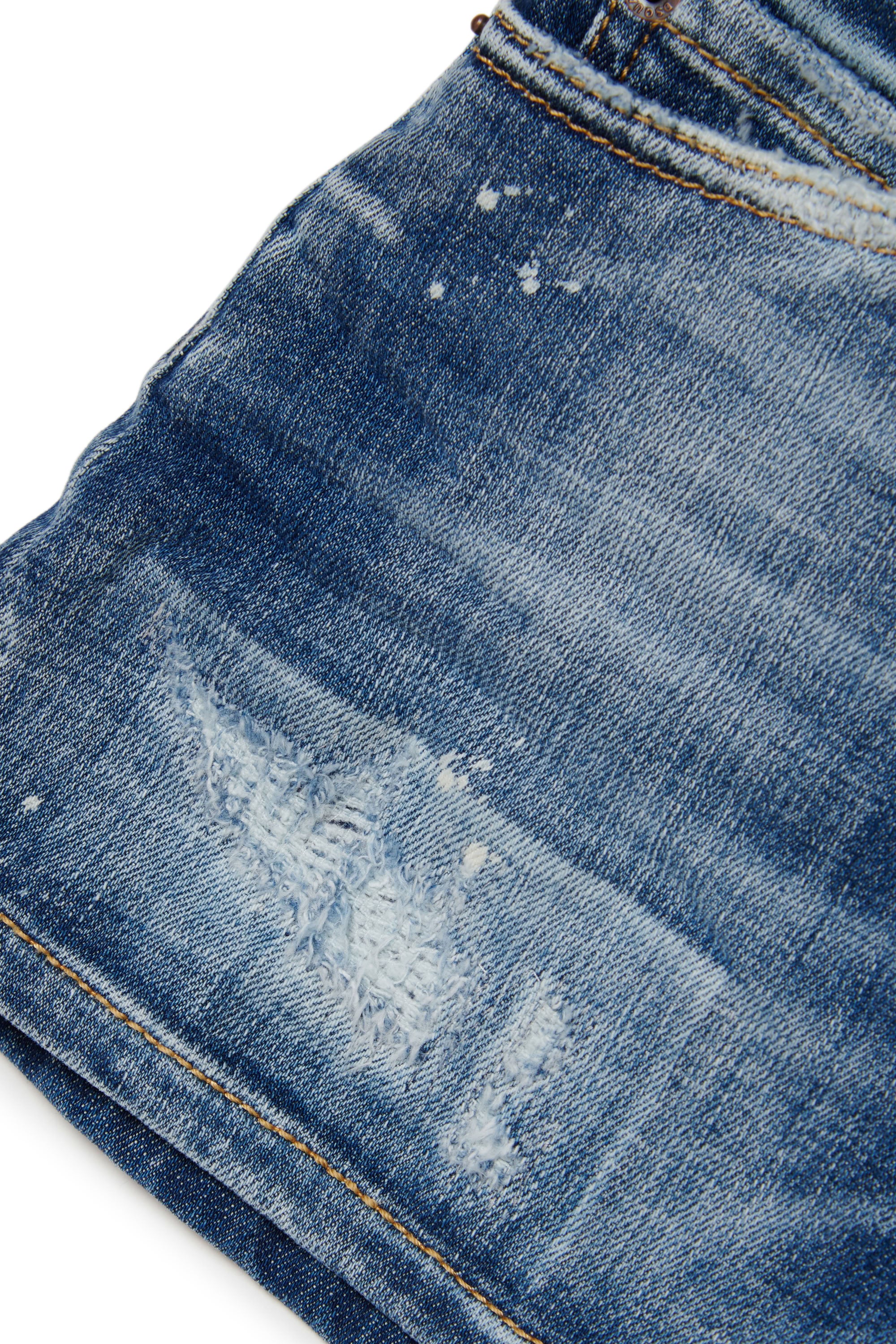 Short délavé en denim - Blue Denim