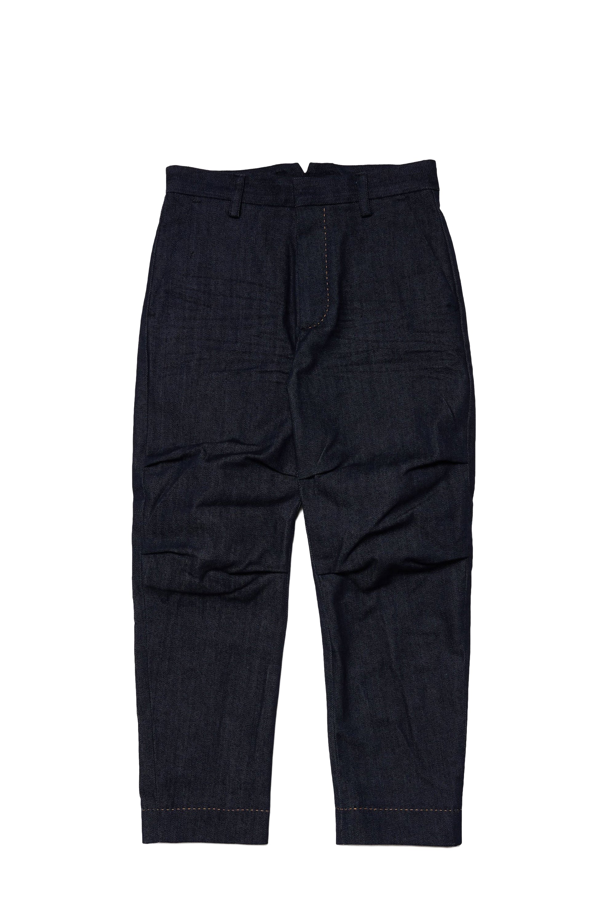 Gathered denim trousers - Blue Denim