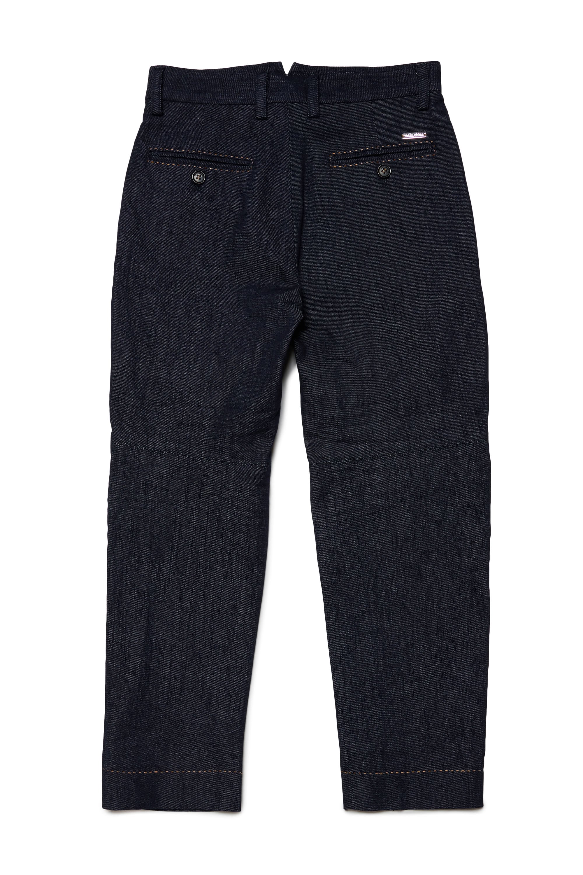 Gathered denim trousers - Blue Denim