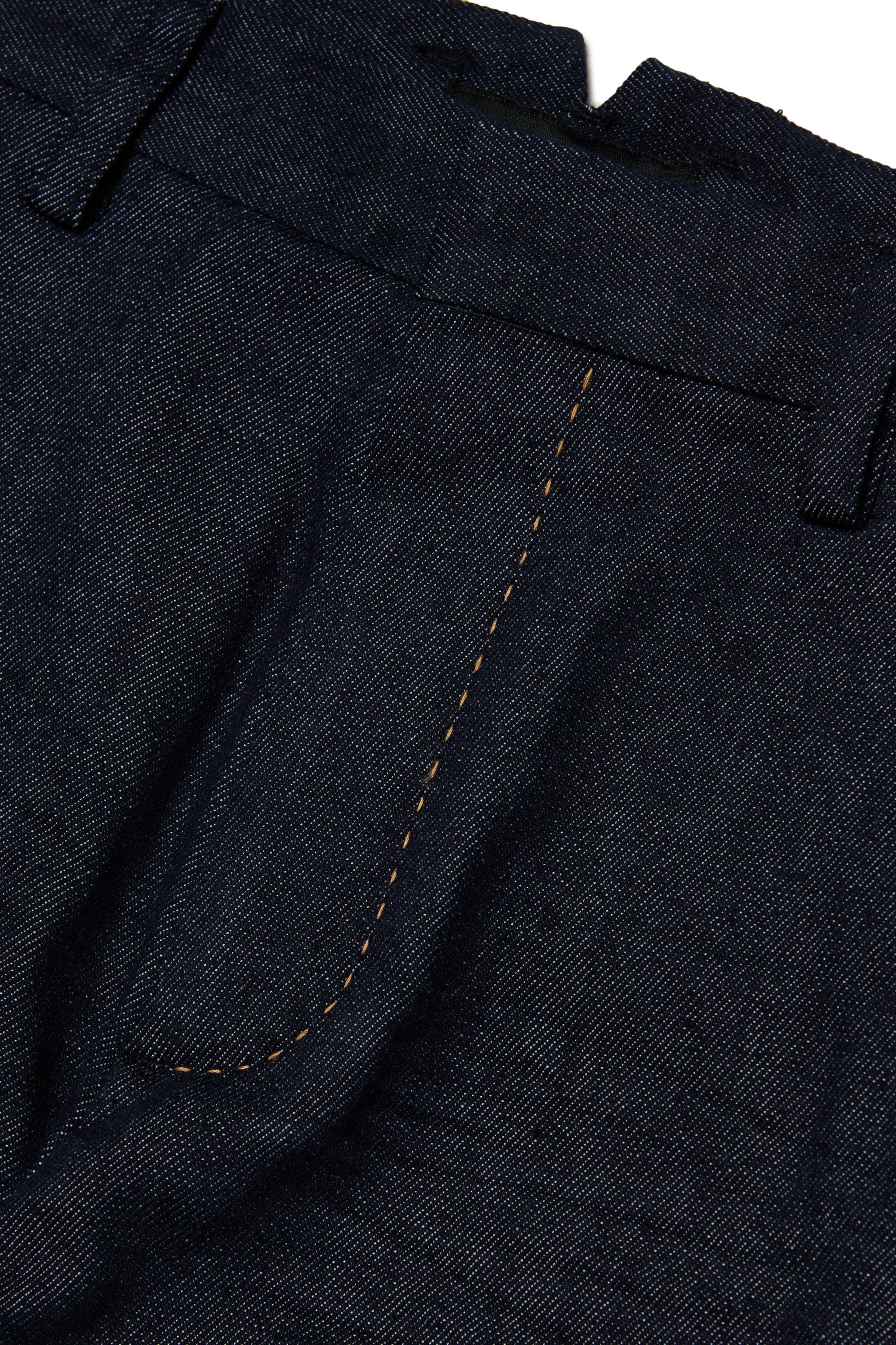 Gathered denim trousers - Blue Denim
