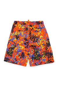 Short à imprimé - Orange