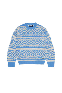 Sweatshirt à imprimé jacquard en lin mélangé - Little Boy Blue
