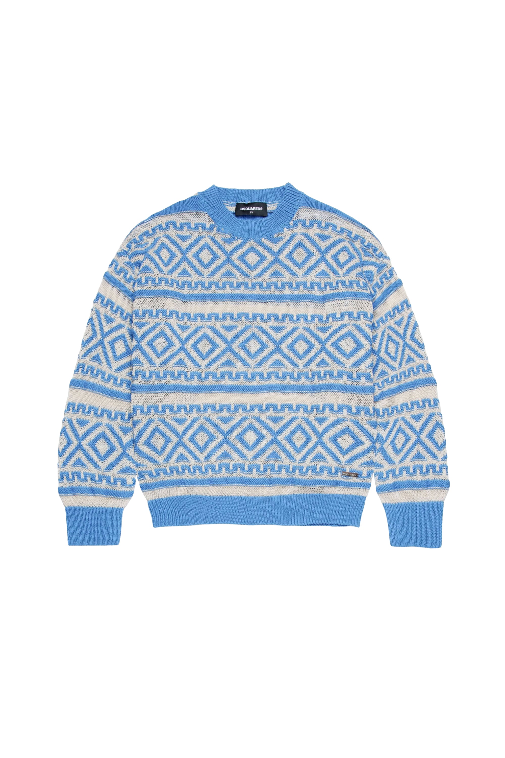 Sweatshirt à imprimé jacquard en lin mélangé - Little Boy Blue